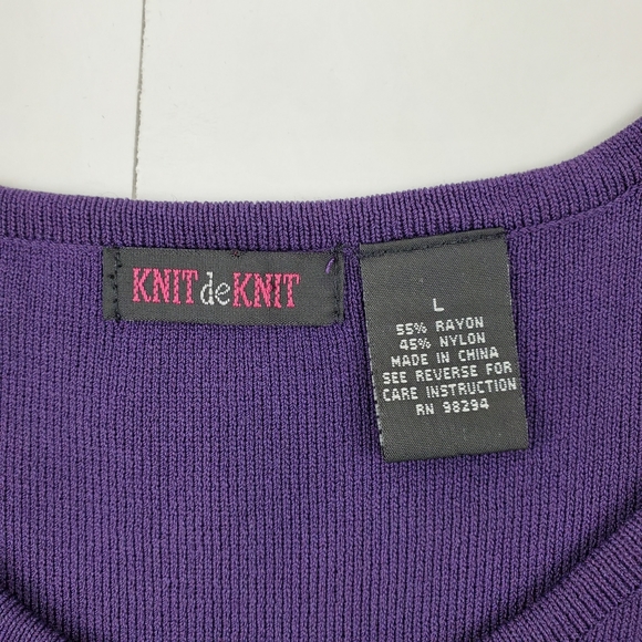 Vintage Knit de Knit scoop neck sleeveless shell size L - Picture 3 of 7